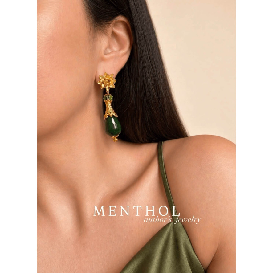 Pendientes Gota Verde Pendientes Gota Verde